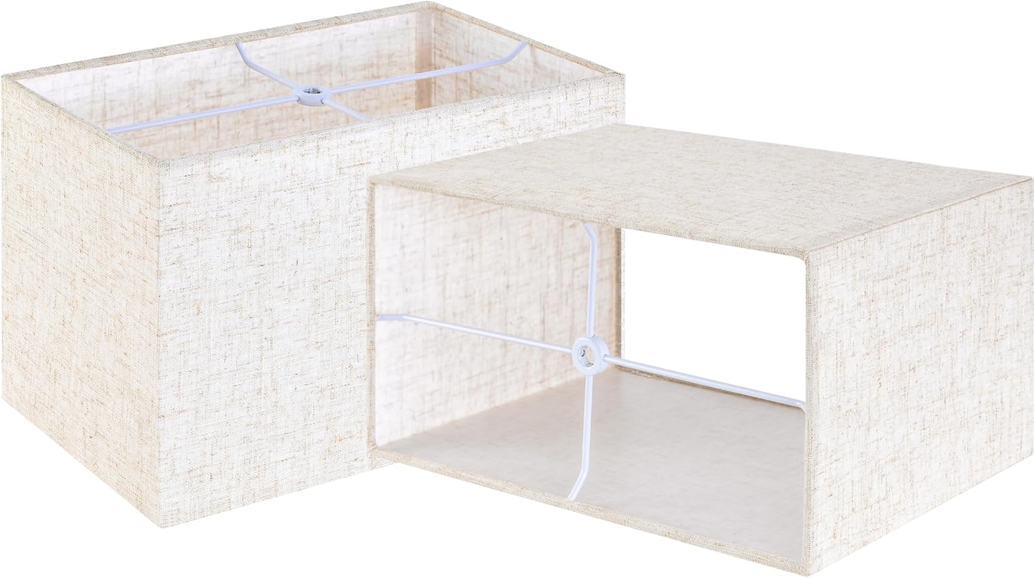 GOSO Set of 2 Small Beige Rectangular Lamp Shades for Style