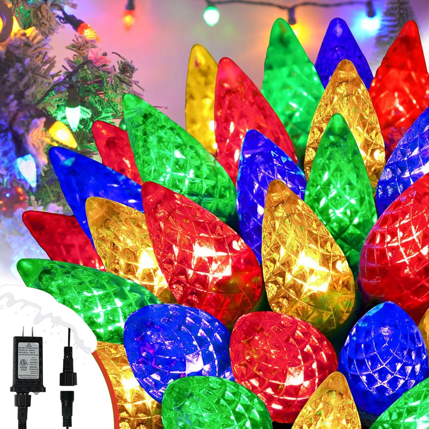 Upgraded 250 LED C6 Connectable Christmas String Lights for 2025