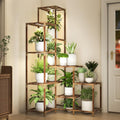 HOMKIRT Corner Plant Stand with Grow Lights for Indoor Plants