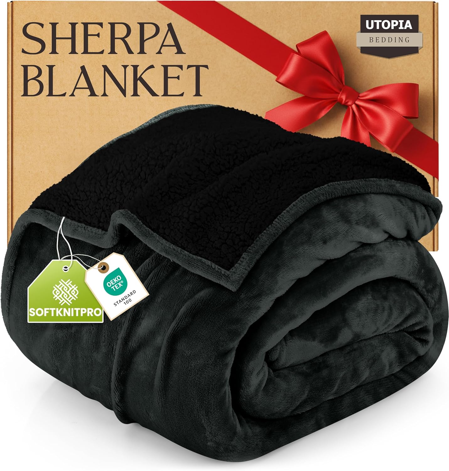 Utopia Bedding Sherpa Blanket Queen Size for Cozy Warmth
