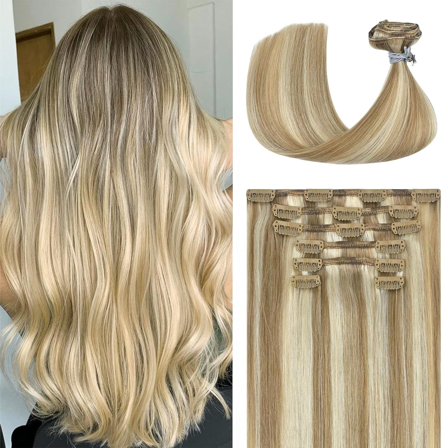 Ukira Blonde Hair Extensions Real Human Hair for Stunning Styles