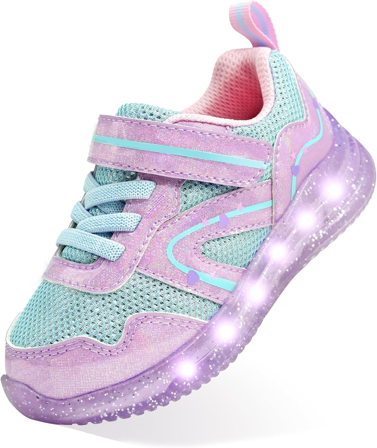 SKYWHEEL Light Up Sneakers for Toddlers with Hook & Loop Design