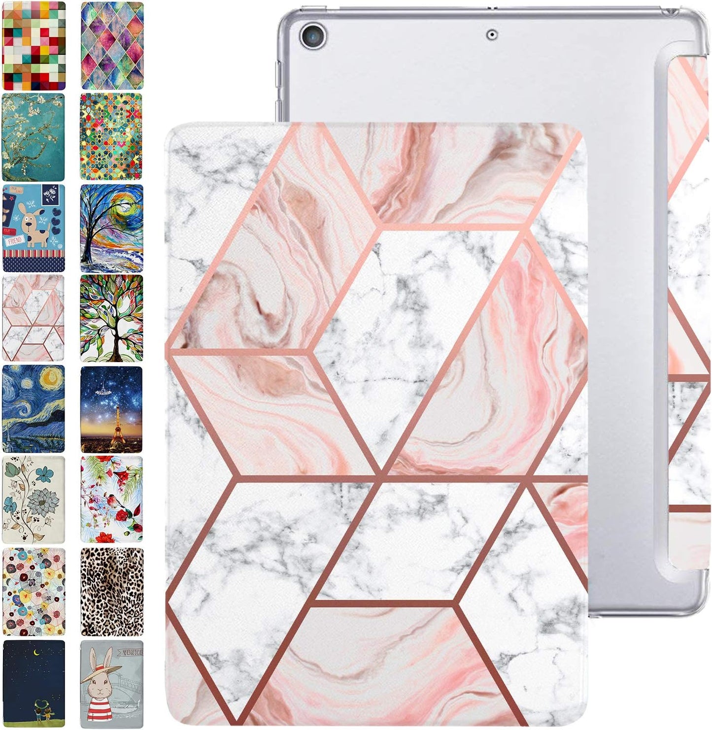 DuraSafe iPad Mini 5 Case - Lightweight Marble Pink Design
