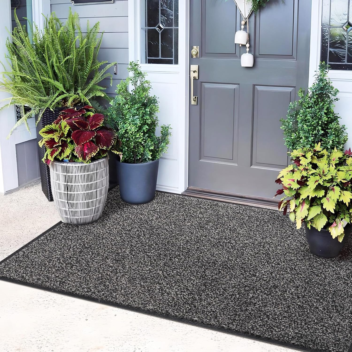 Mibao Dirt Trapper Welcome Mat for Indoor Outdoor Use, 60 in x 36 in