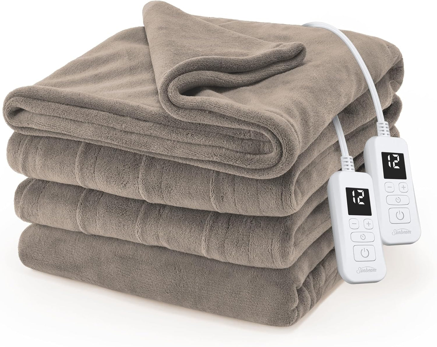 Sunbeam Electric Royal Luxe Microplush Heated Blanket for Comfort