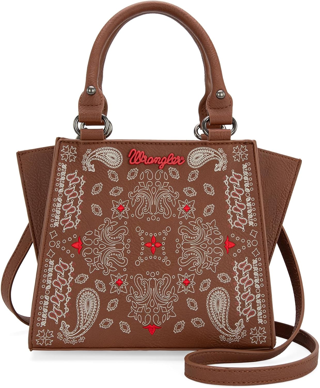 Wrangler Small Tote Purse for Women with Western Paisley Print