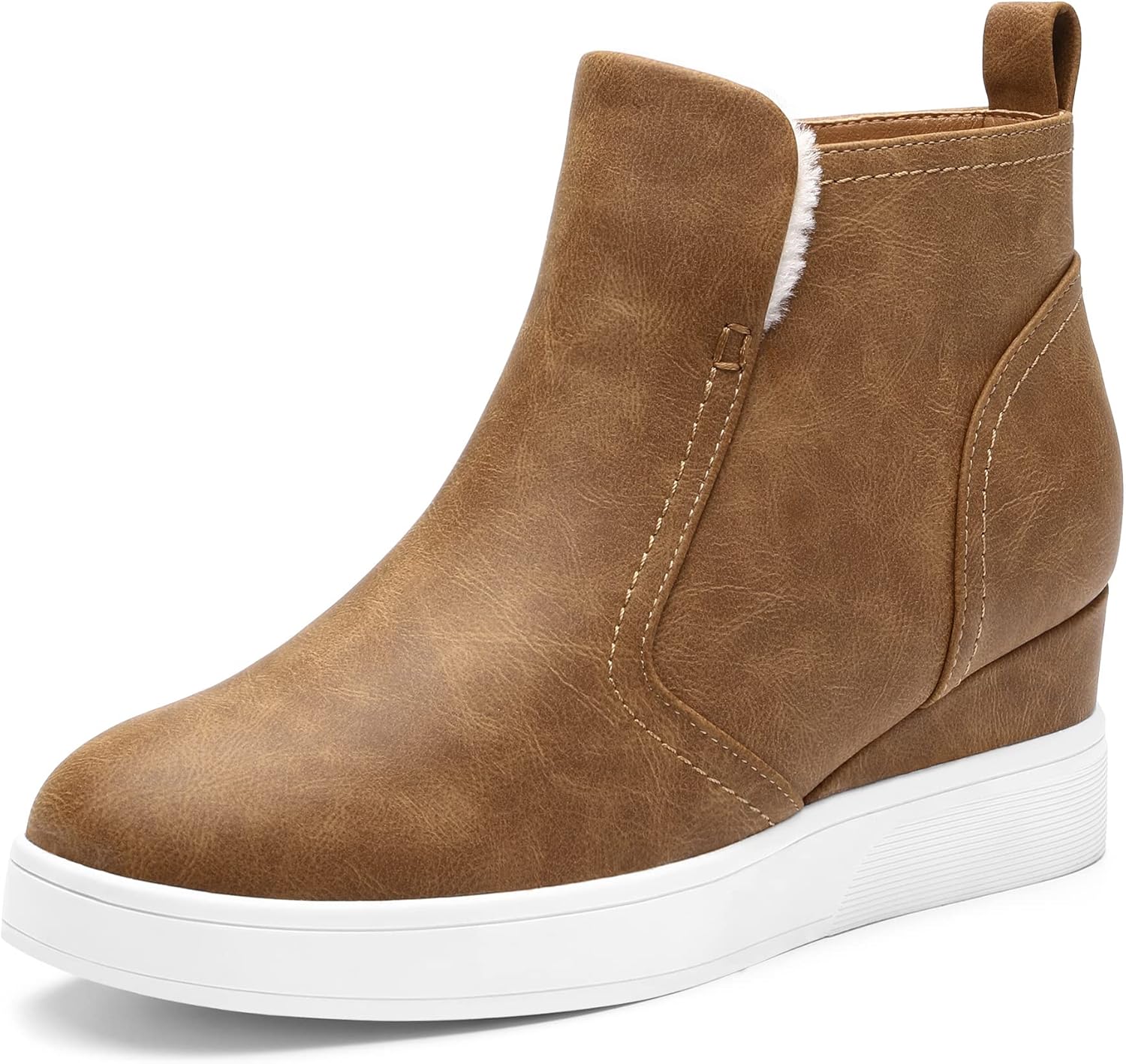 DREAM PAIRS Womens Slip on High Top Wedge Sneakers for Comfort