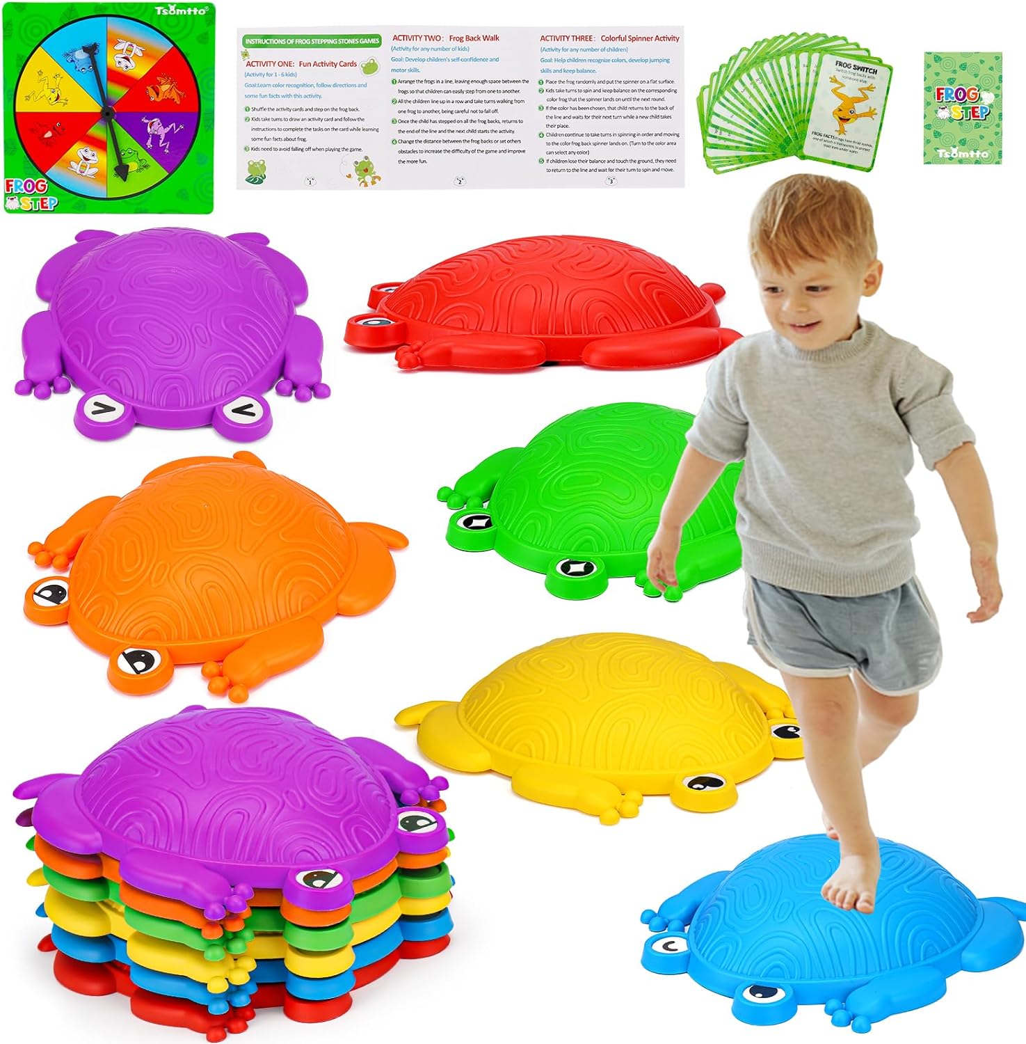 Frog Balance Stones Set - Indoor/Outdoor Sensory Play