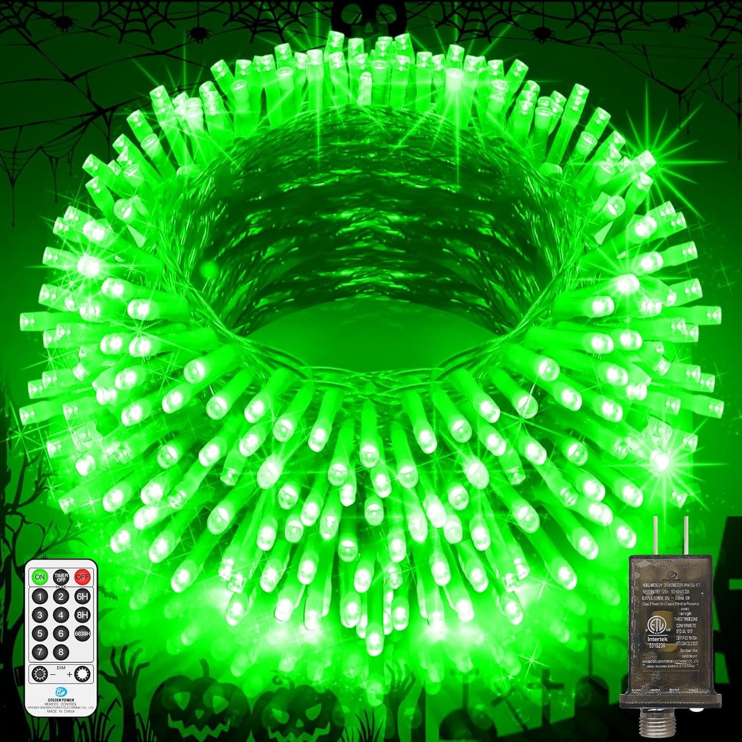 403 FT 1000 LED Halloween Lights Outdoor Decorations Plug in