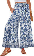 Wide Leg Palazzo Pants - Flowy High Waisted Summer Pant