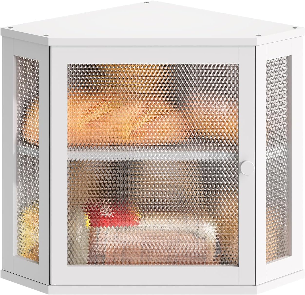 Extra Large Corner Bread Box for Kitchen Countertop Storage