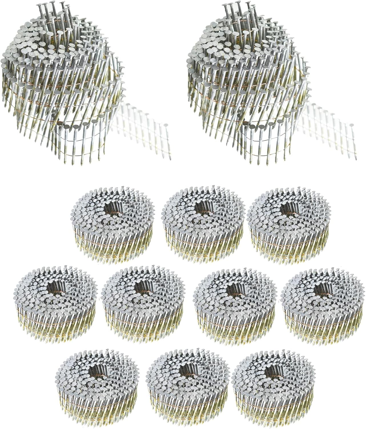 2-1/4-Inch Collated Wire Coil Siding Nails for All Projects