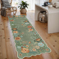 Lahome Floral Runner Rug 2x6 ft - Ultra-Thin Washable Hallway Runner