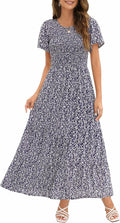 Kranda Women Summer Dress Flutter Sleeve Floral Maxi Dress 2024