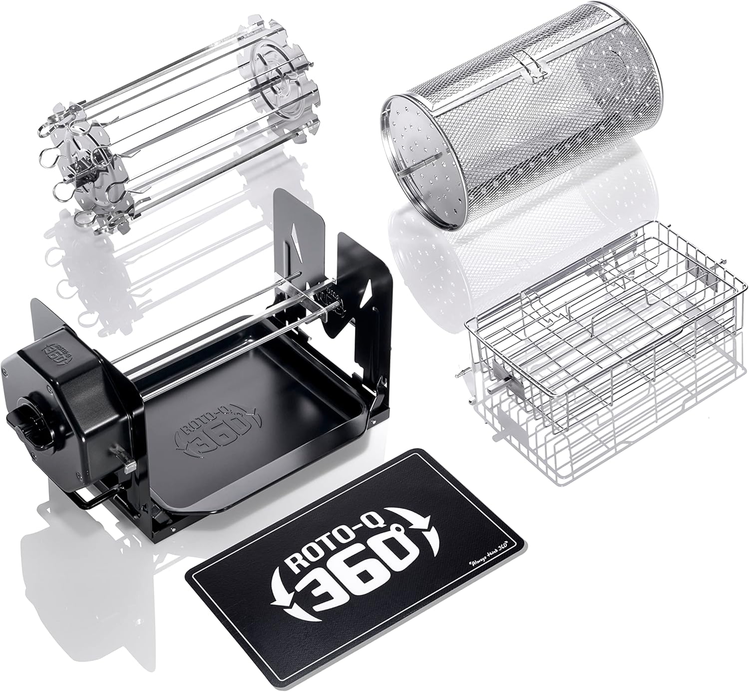 ROTO-Q 360 Family Rotisserie Kit for Portable BBQ Cooking
