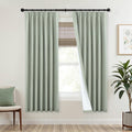 Mrs.Naturall Light Green Blackout Curtains 63 in Length - Room