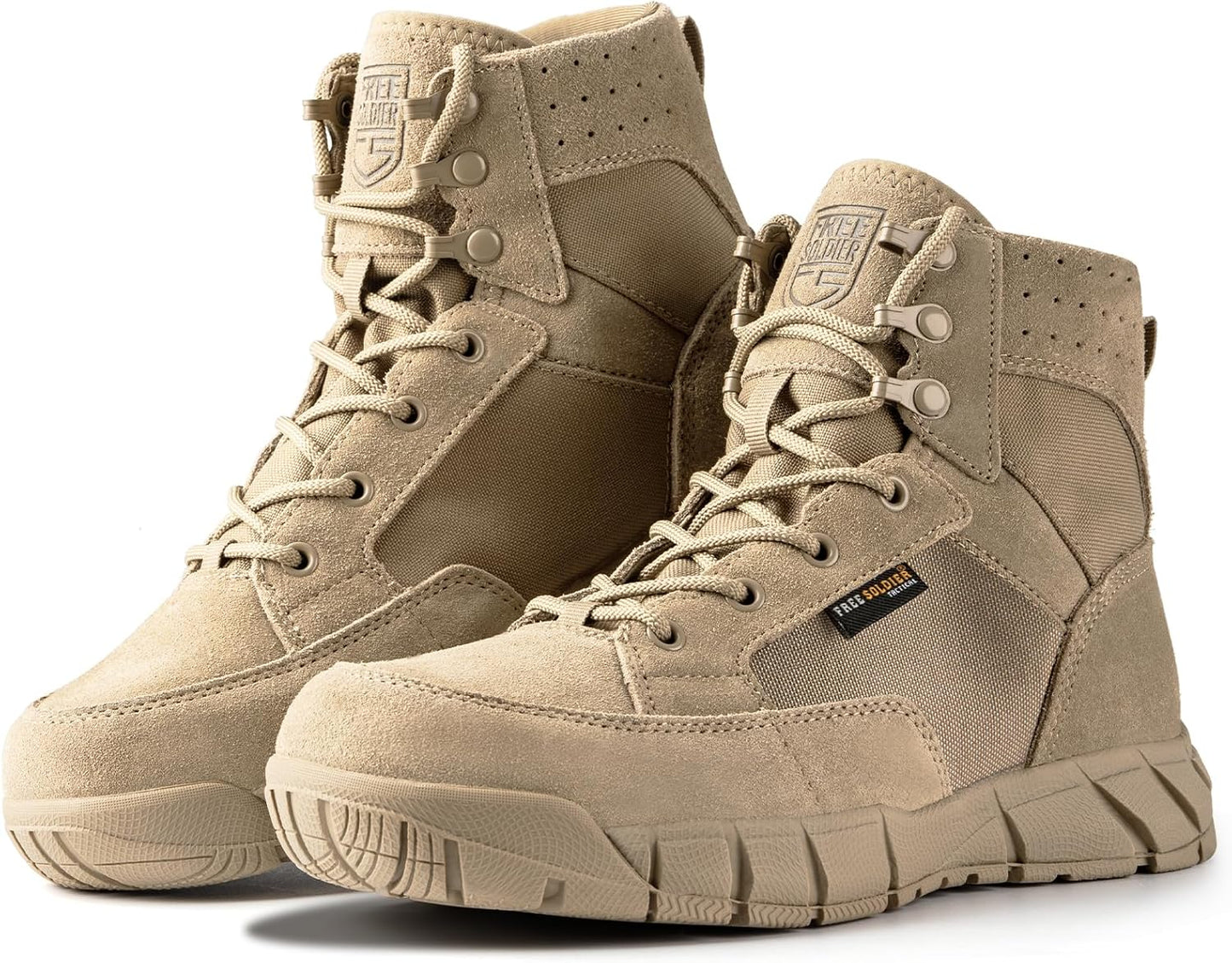 FREE SOLDIER Waterproof Hiking Work Boots for Men Tactical Use