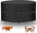 Round Patio Table Cover 84in DIA x 28in H - Heavy Duty Waterproof