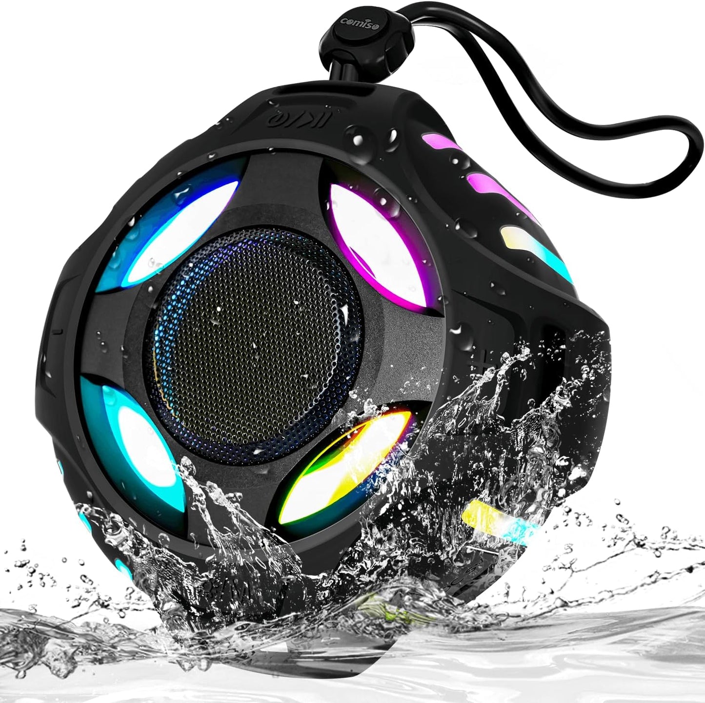 Dynamic Lights Waterproof Speaker: Rich Sound & 24H Playtime