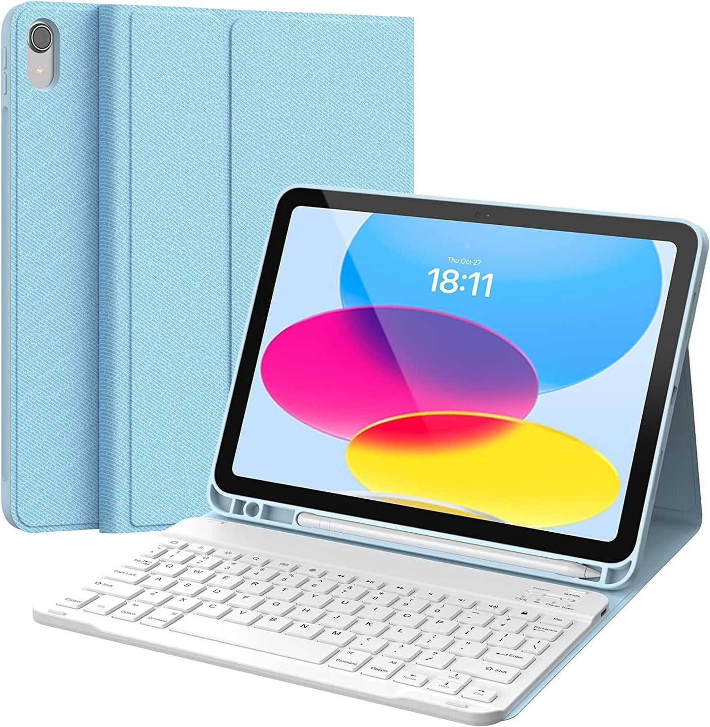 CHESONA Keyboard Case for iPad 11th/10th Gen with Detachable Design