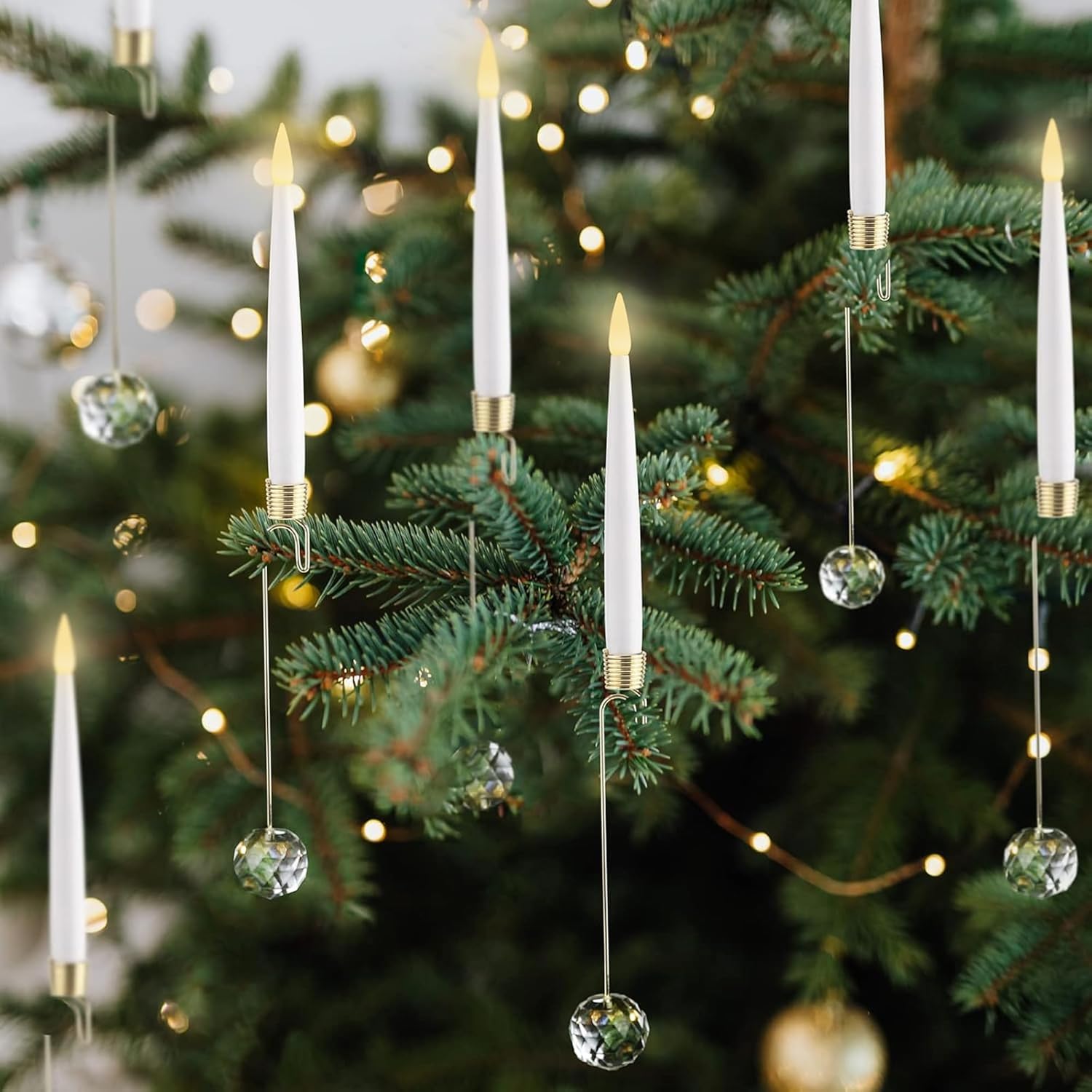 Flameless Christmas Tree Candles for Festive Decor and Safety