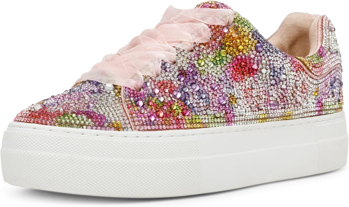 Betsey Johnson Women's Sidny Sneaker with Rhinestone Style