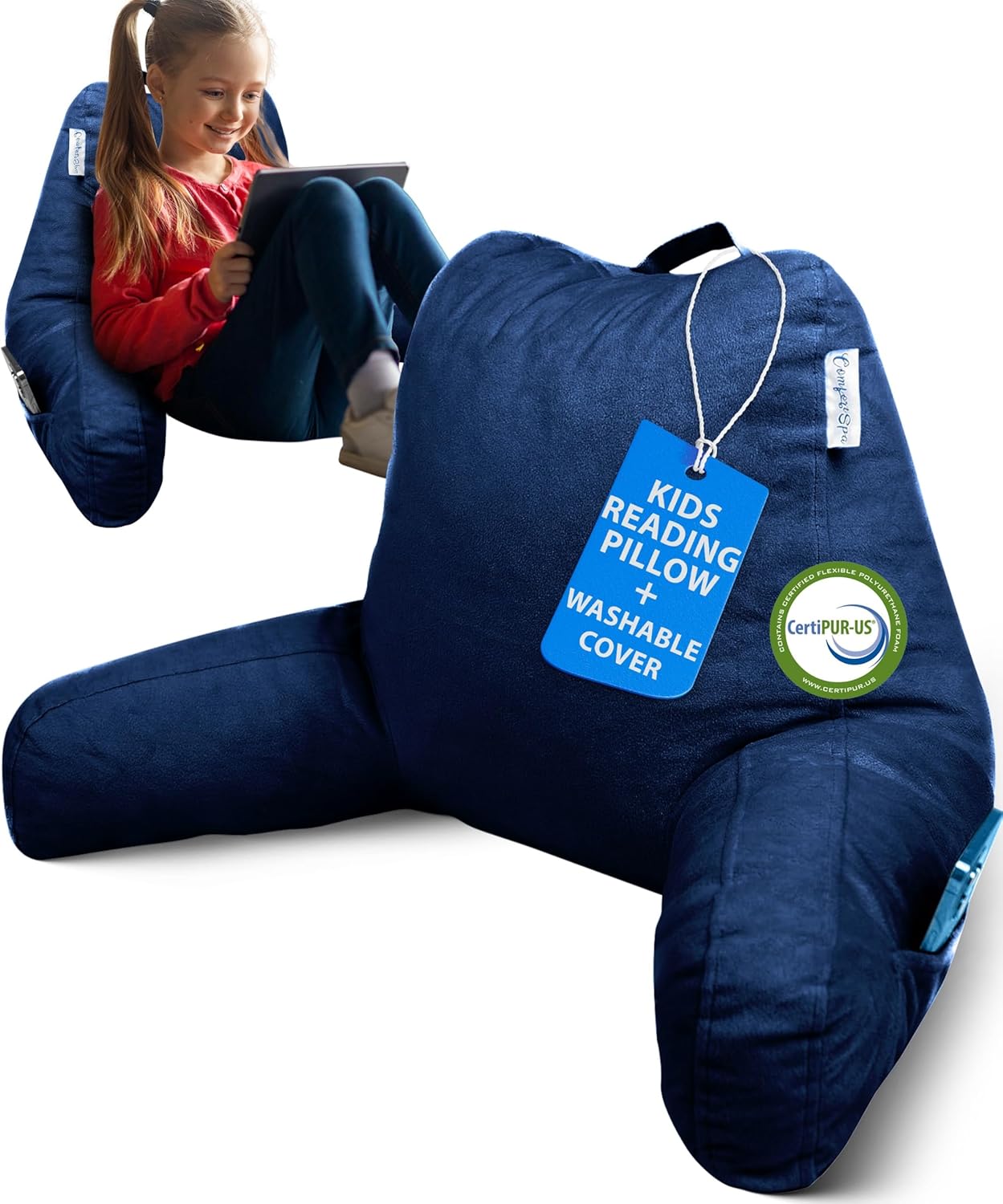 ComfortSpa Reading Pillow for Kids Teens Adults with Arms