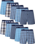 Men's 100% Cotton Boxer Shorts - Classic Fit Woven Underwear Pack