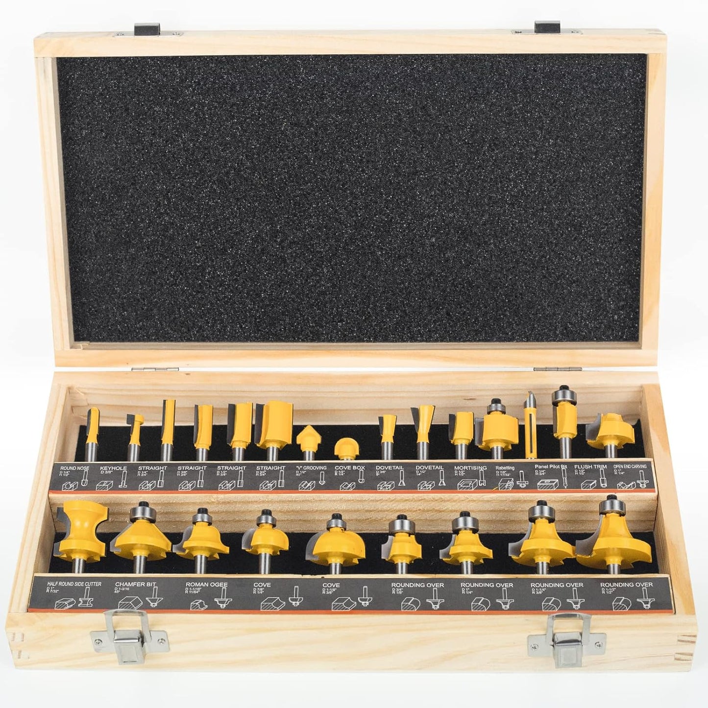 Router Bits Set 1/4 Inch Shank for Woodworking - 24 Piece Set