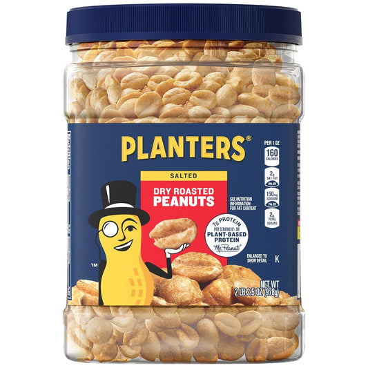 Planters Dry Roasted Peanuts - Perfect Shareable Snack Option