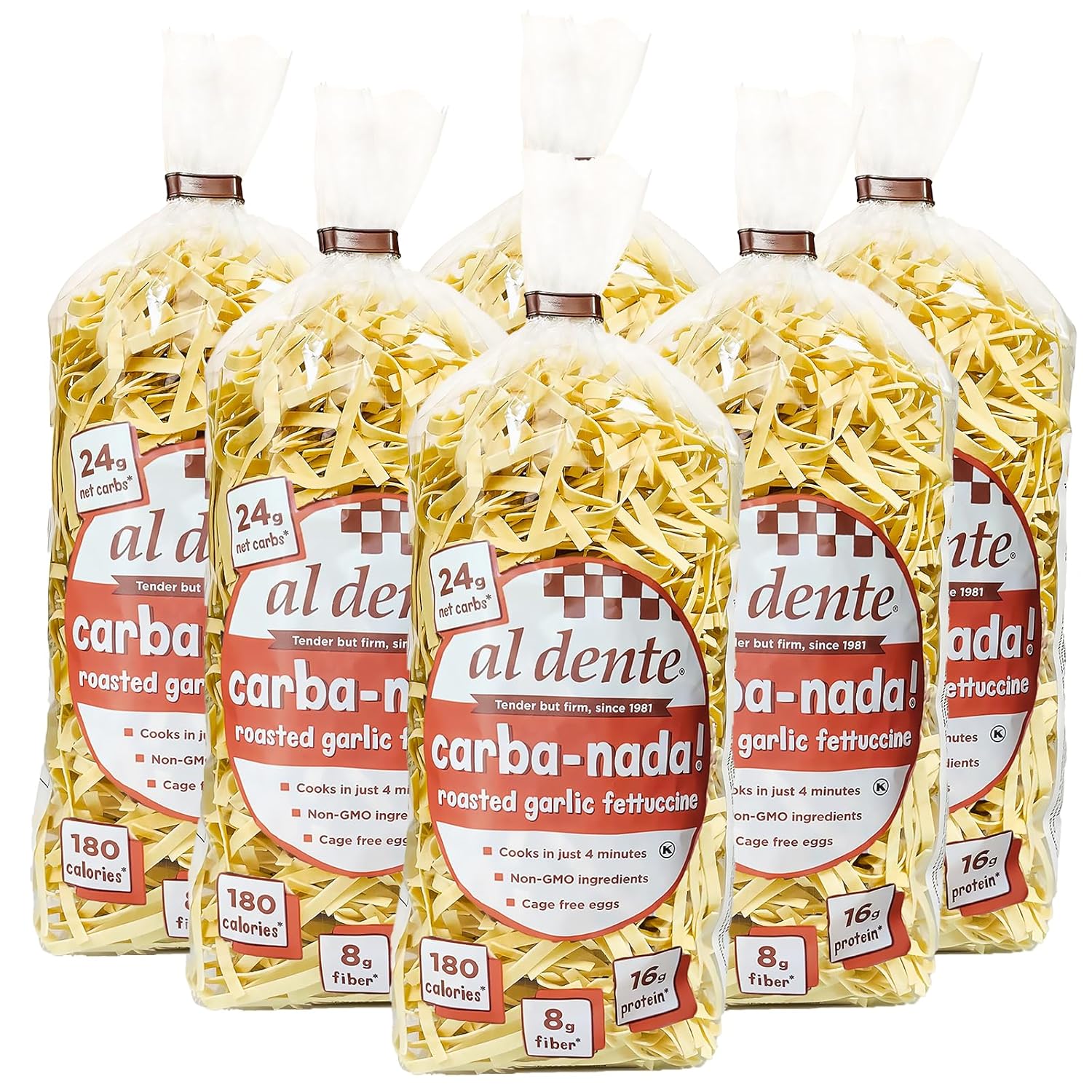 Carba-Nada Roasted Fettuccine, Garlic - Low-Carb Delight