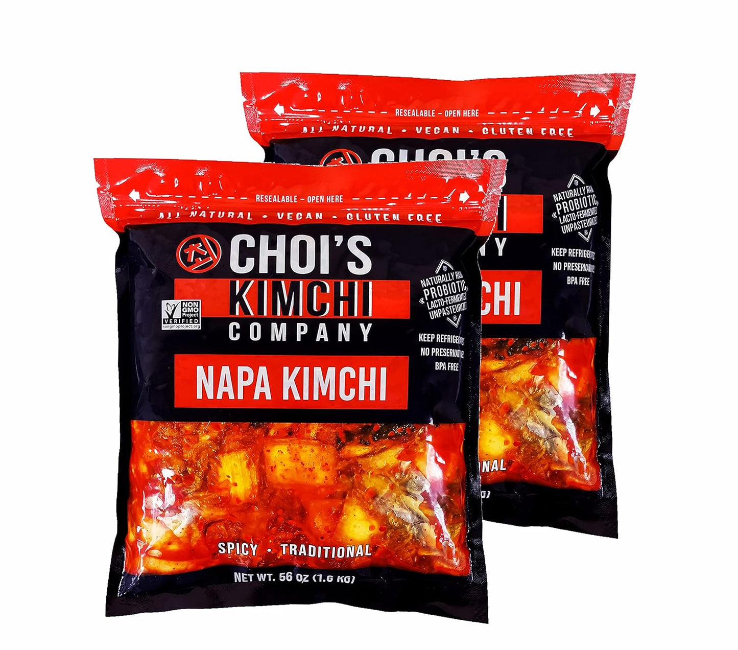 Half Gallon Spicy Napa Cabbage Kimchi - Vegan & Probiotic