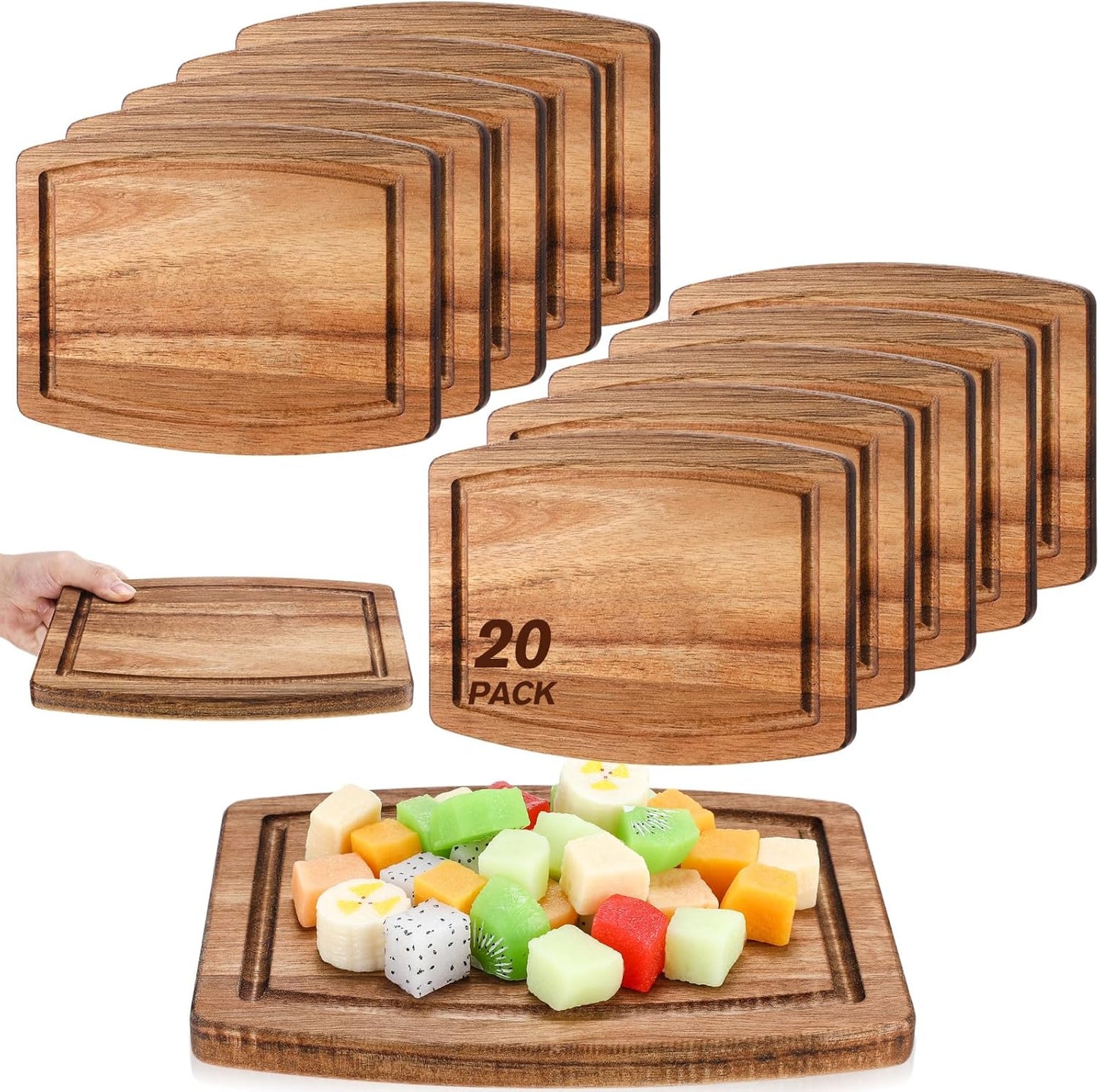 Kigley Acacia Wood Cutting Boards Set for Versatile Kitchen Use