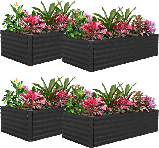 Galvanized Raised Garden Bed for Vegetables and Flowers