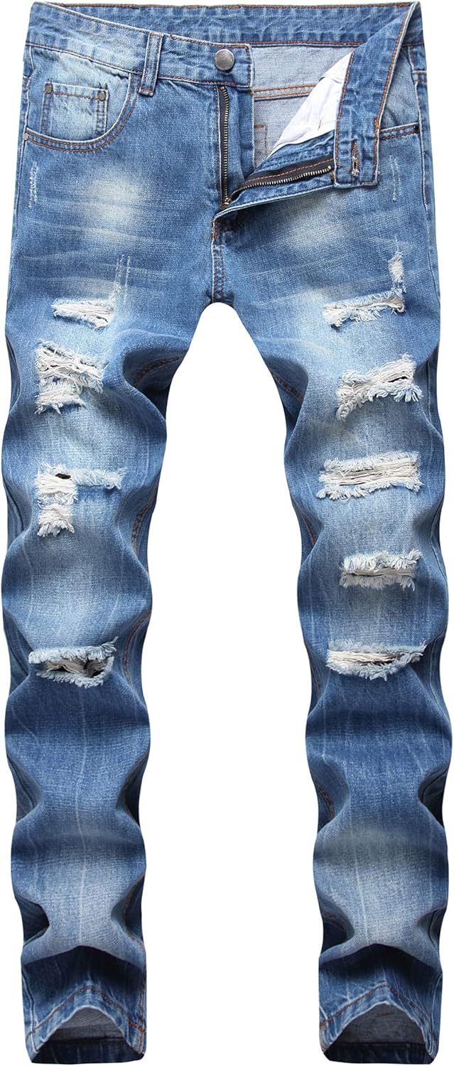 DANT BULUN Men's Ripped Distressed Slim Fit Denim Jeans Review
