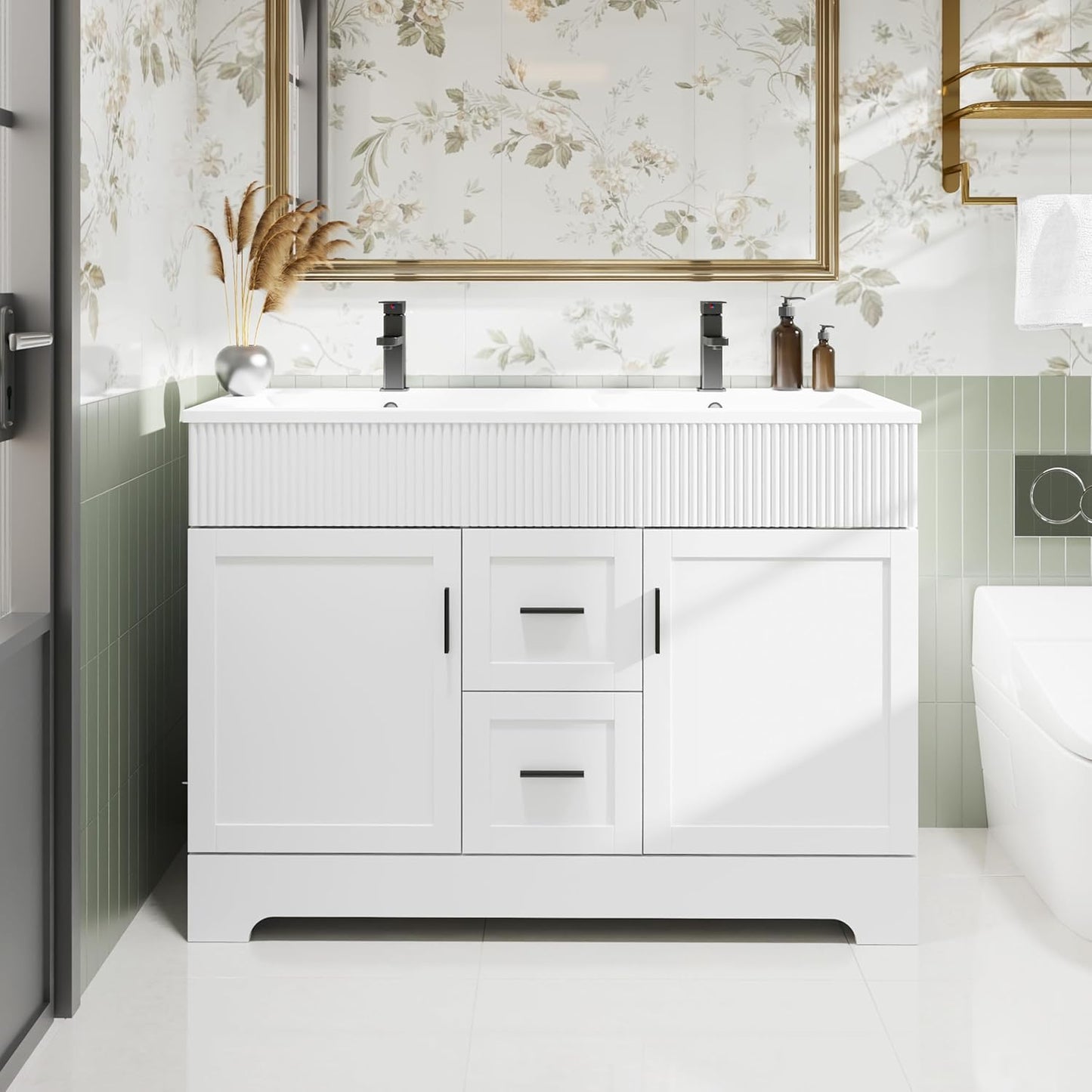 eclife 48in Bathroom Vanities Sink Combo with Modern Design