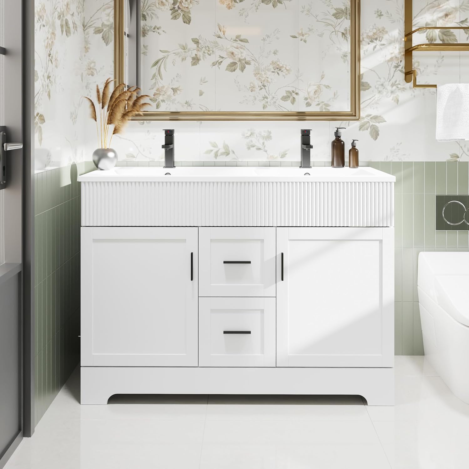 eclife 48in Bathroom Vanities Sink Combo with Modern Design