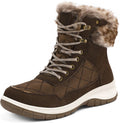 mysoft Women's Snow Boots Waterproof Insulated Warm Lace-Up Booties