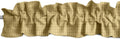Faux Burlap Sleeve Topper Valance 144in x 9in - Light Gold Accent
