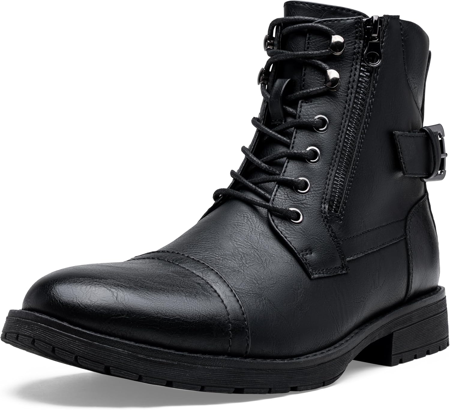 Vostey Men's Casual Boots for Motorcycle and Combat Style