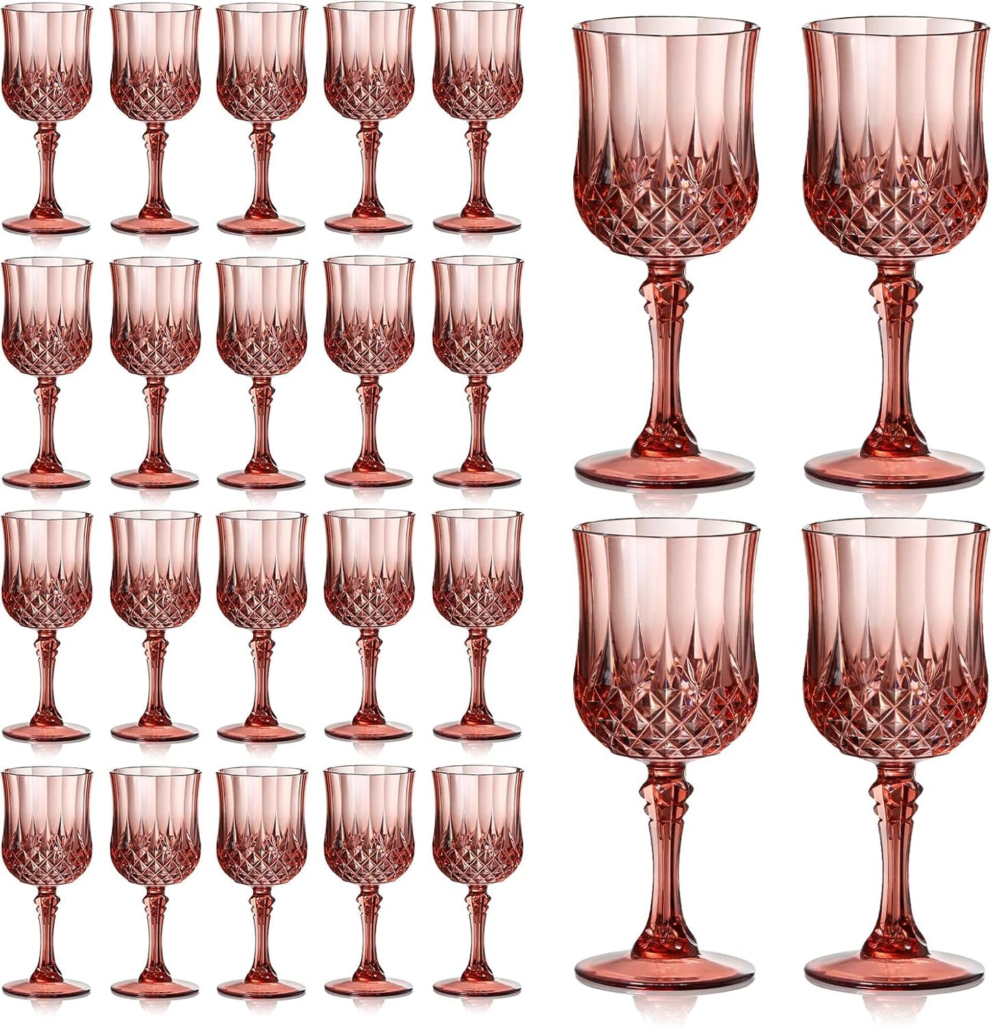 Vintage 7oz Plastic Wine Glasses for Stylish Celebrations