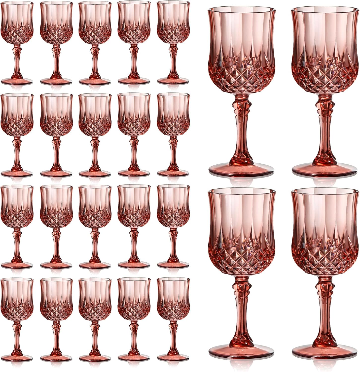 Vintage 7oz Plastic Wine Glasses for Stylish Celebrations