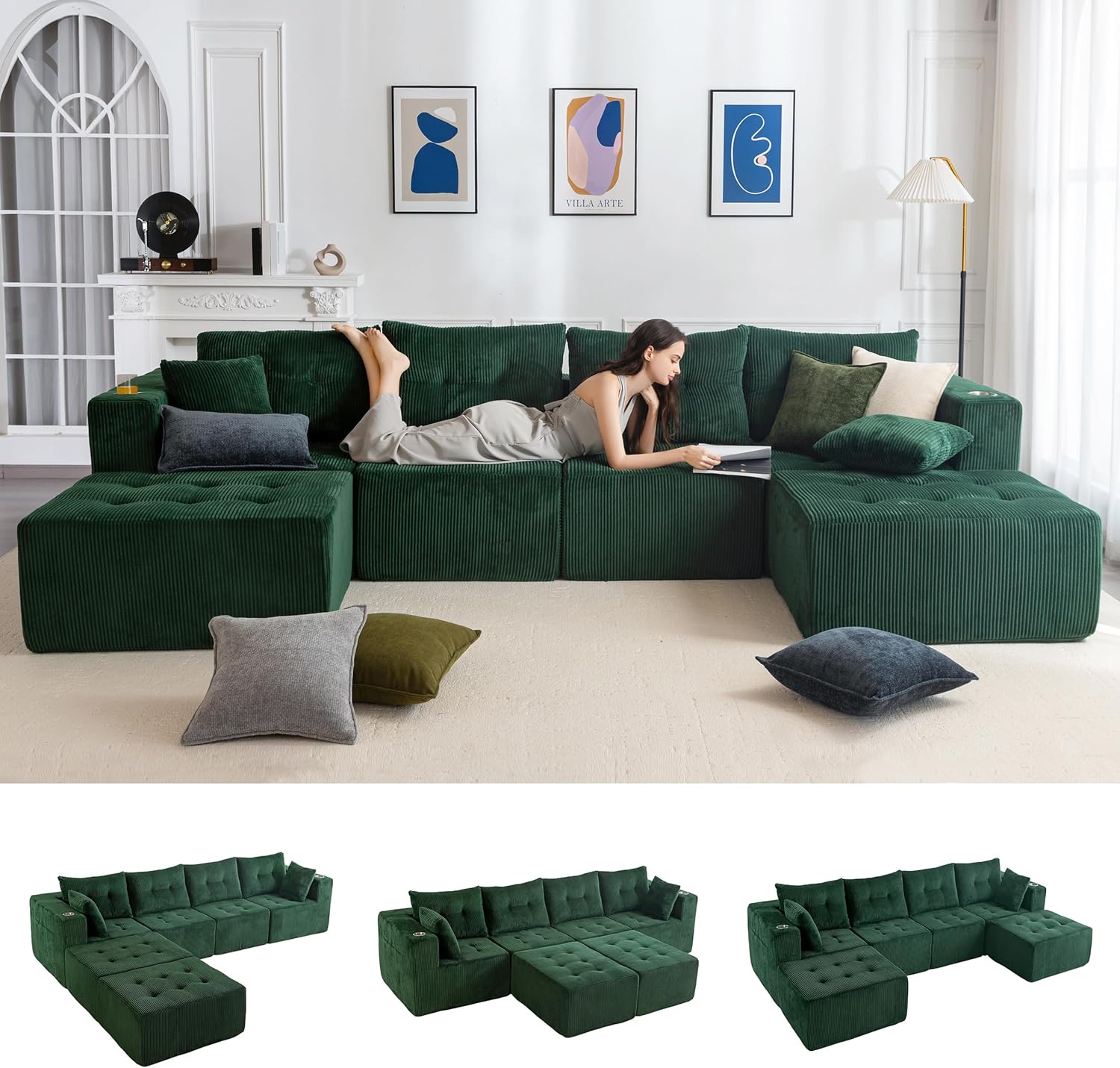 MAXYOYO Modular Sectional Sofa Couch for Modern Living Rooms