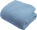 Cream White Blanket Warm Queen Size Fuzzy Knitted Blanket - Cozy