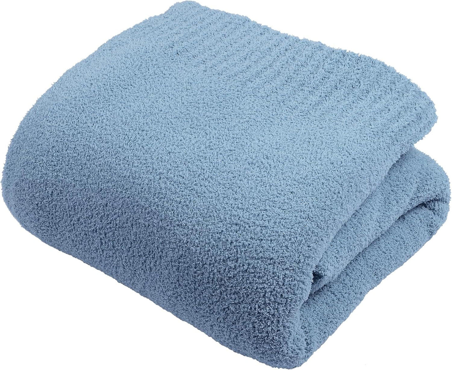 JOOJA Cream White Blanket Warm Queen Size Fuzzy Knitted Blanket