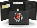 Rico Industries Embroidered Leather Tri-fold Wallet - Slim, Durable