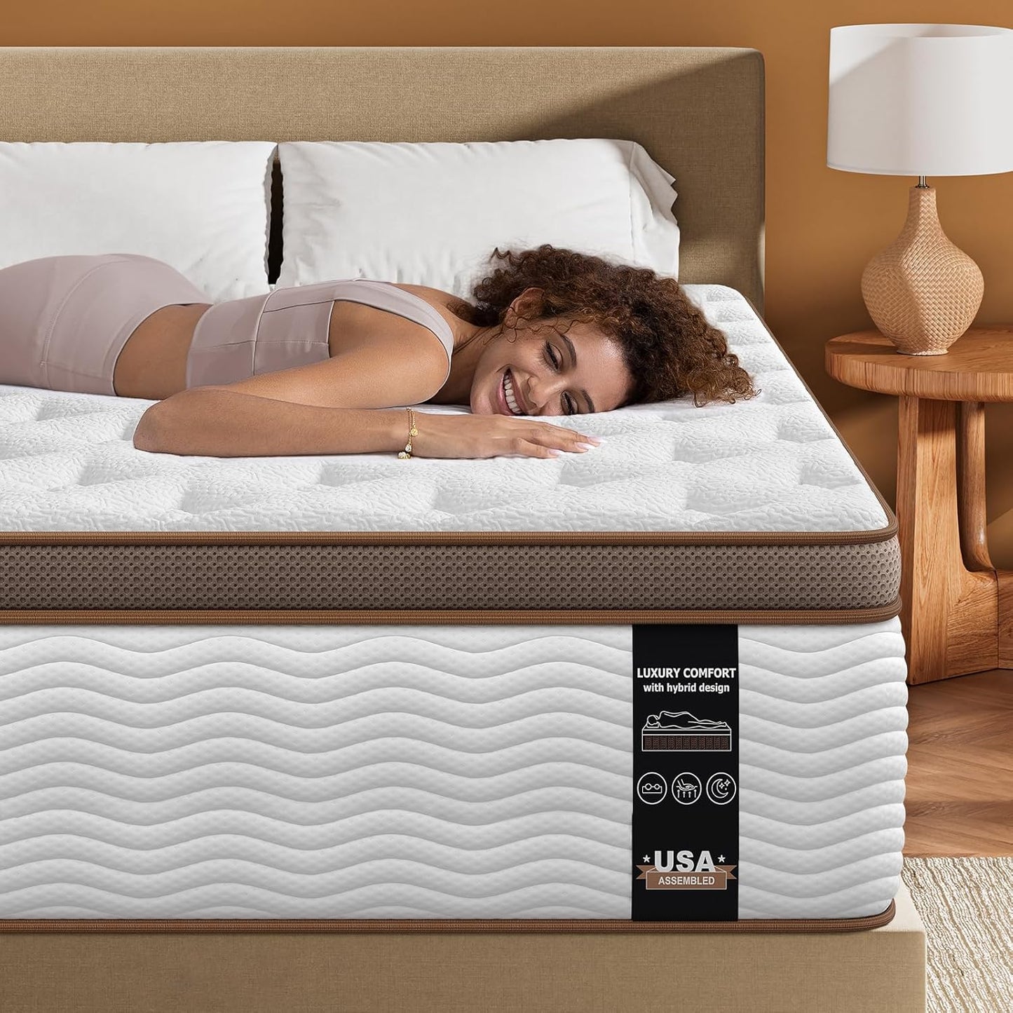 BedStory Firm Mattress Queen - 12 Inch Hybrid for Back Pain