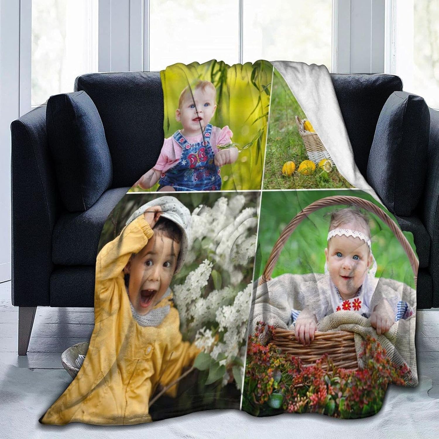 Custom Blanket with Photos for Unique Personalized Gifts