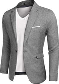 COOFANDY Men's Slim Fit One Button Blazer - Lightweight Style Blazers