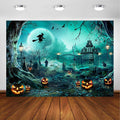 Halloween Photography Backdrop 10x7 ft Full Moon Scary Night - Party